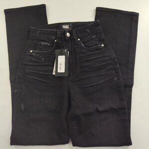 PAIGE Knockout Onyx Cloud Destructed Jean size 23 waist         P#125@CMK